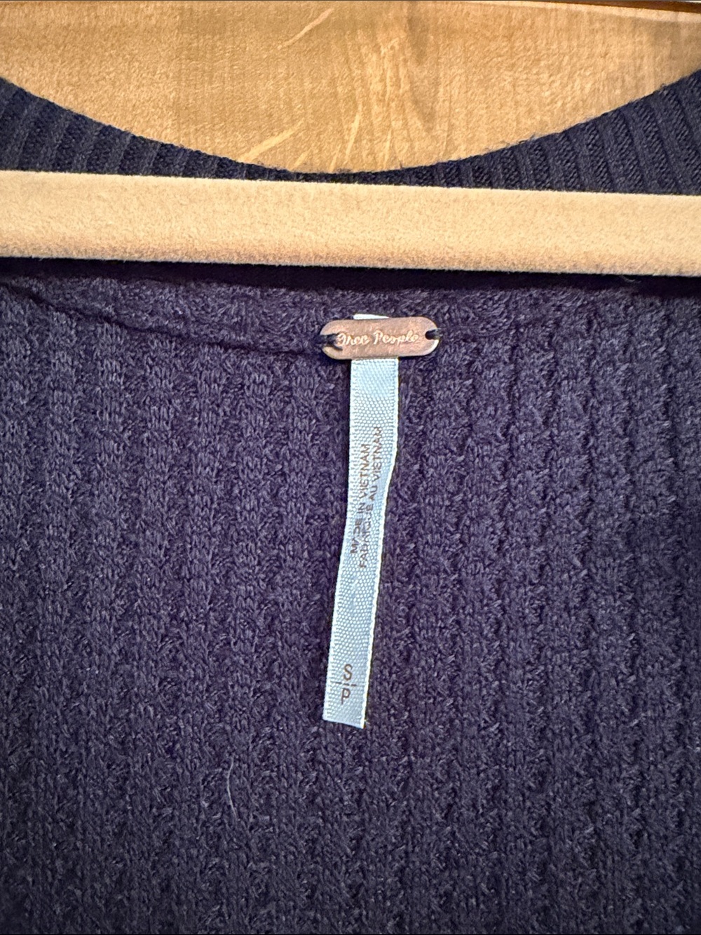 Free People black Ribbed Henley Ruffle Tunic - Picture 2 of 3